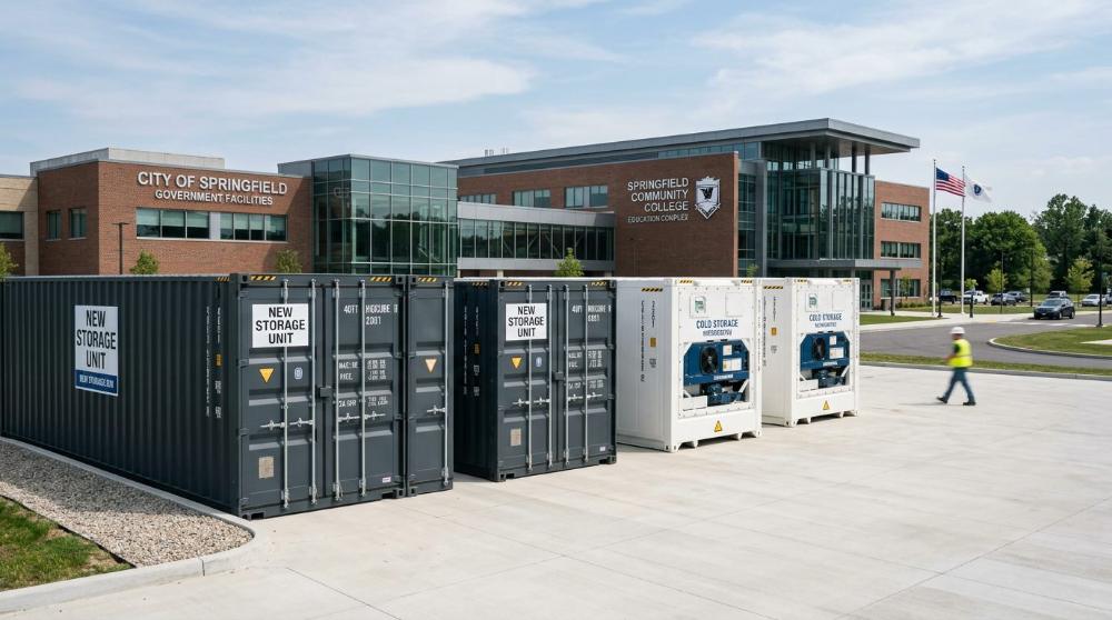 Storage containers on a jobsite